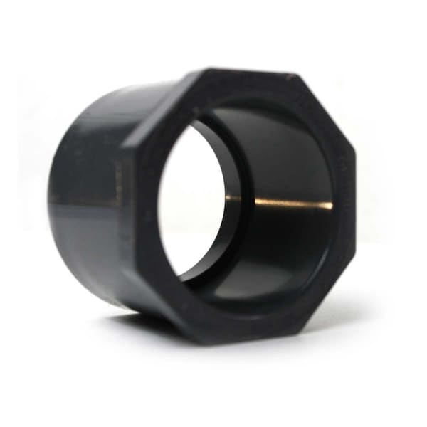 Thrifco Plumbing 1-1/2 Inch x 1/2 Inch Slip x Slip PVC Bushing SCH 80 8213330 - main
